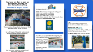 White Water Crocodile Club – Weekly schedule